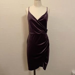 Plum Velour Mini Dress